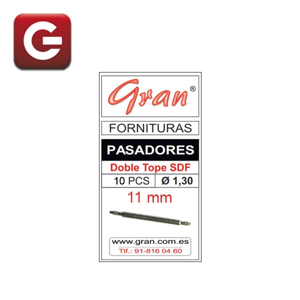 PASADORES DOBLE TOPE Ø 1,30 - 10 PIEZAS - 11 mm